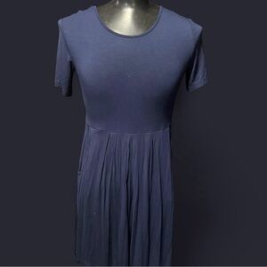 Elegant Navy Blue Women's Dress